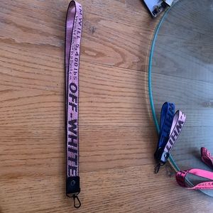pink off-white lanyard (long version)